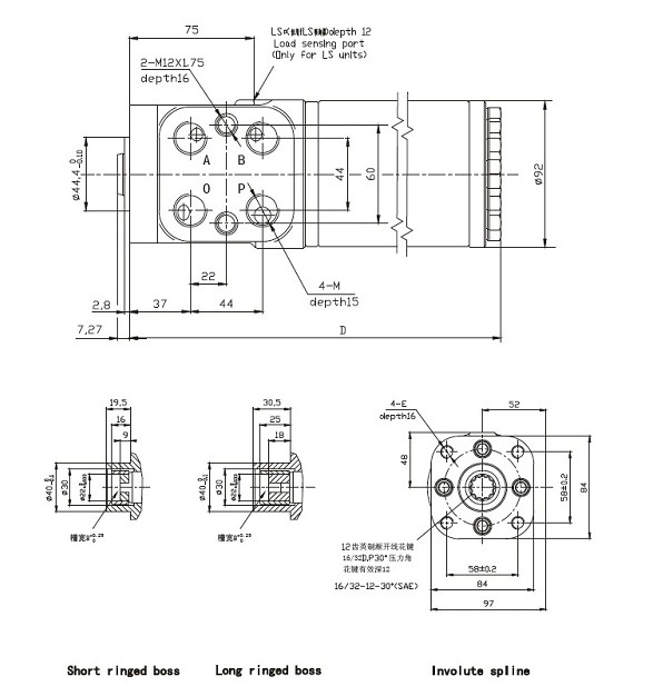630 / 800 / 1000 cc/r 510S LPM 75 trattore sterzo controllo idraulico